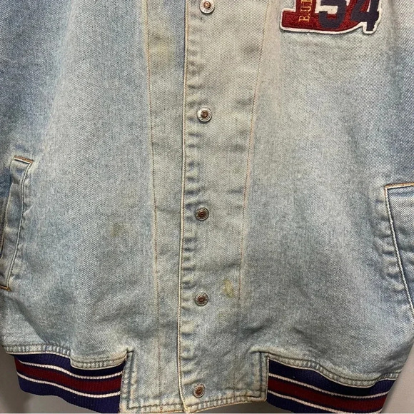 Vintage U.M. B-54 Equipment VTG Men's Denim Varsity Jacket Size Medium - Picture 3 of 16